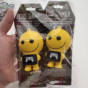 Watchover Voodoo‎ The Gamer Stress Dolls Lot 2 Yellow Video Game Controller